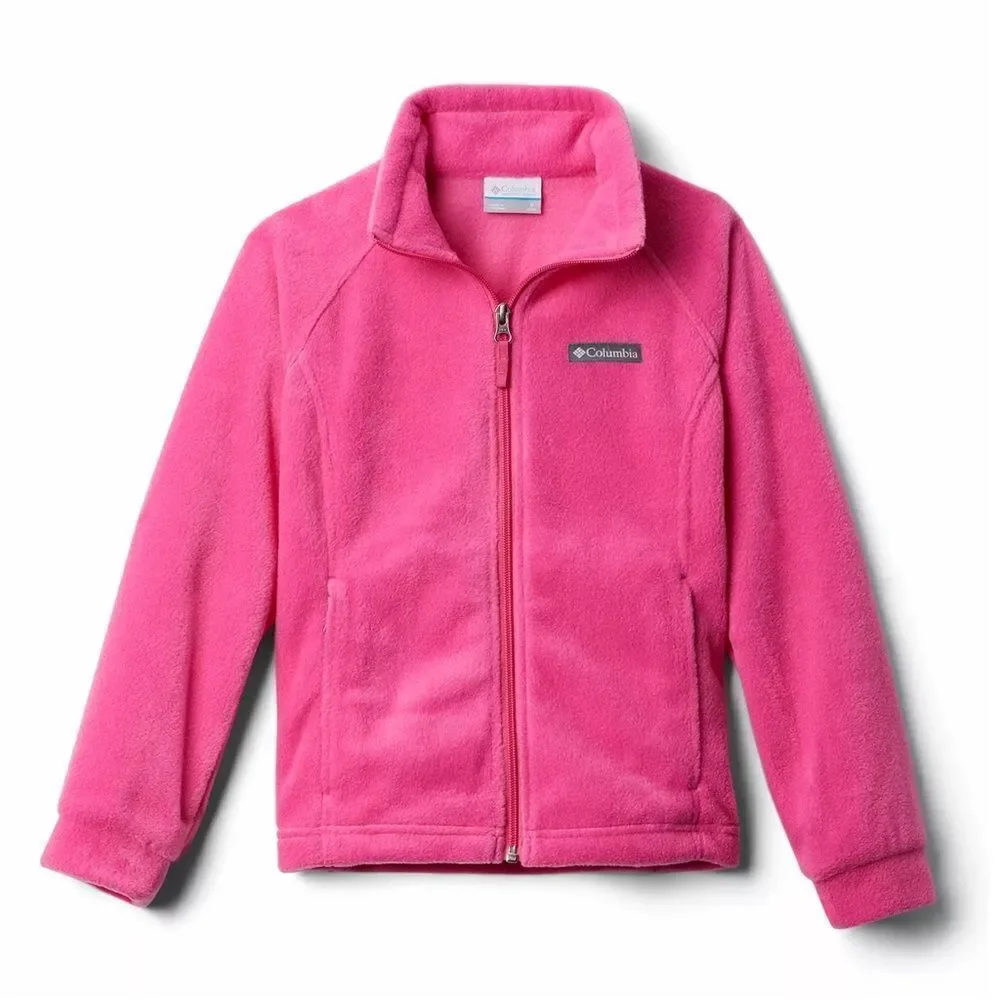 Columbia Benton Springs Fleece zip up Jacket pink youth size L 14-16